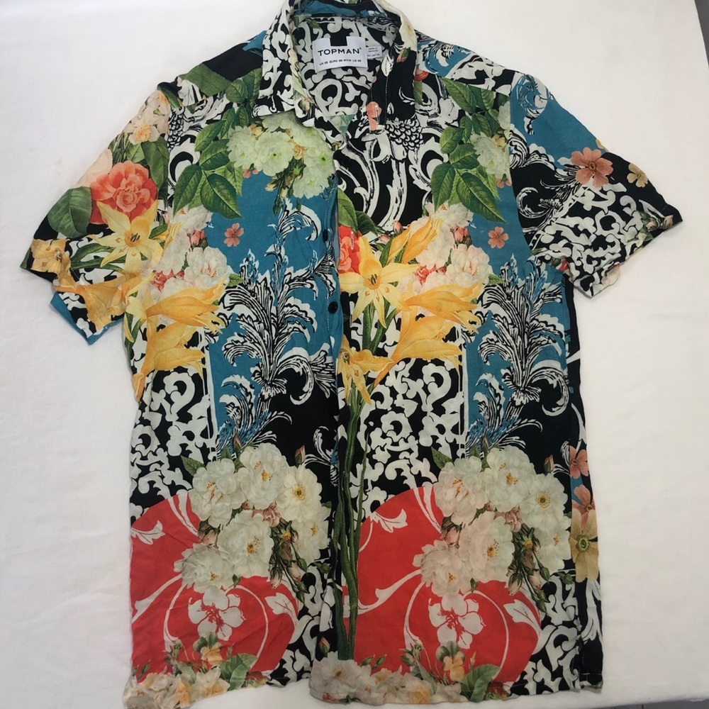 Topman short sleeve floral shirt